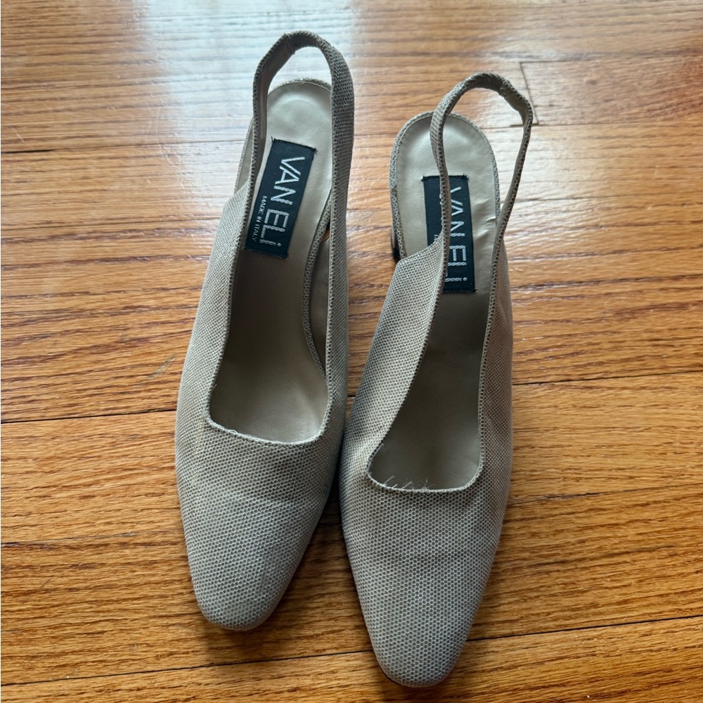 Vaneli Tan Flats Comfortable Slip-On Loafers